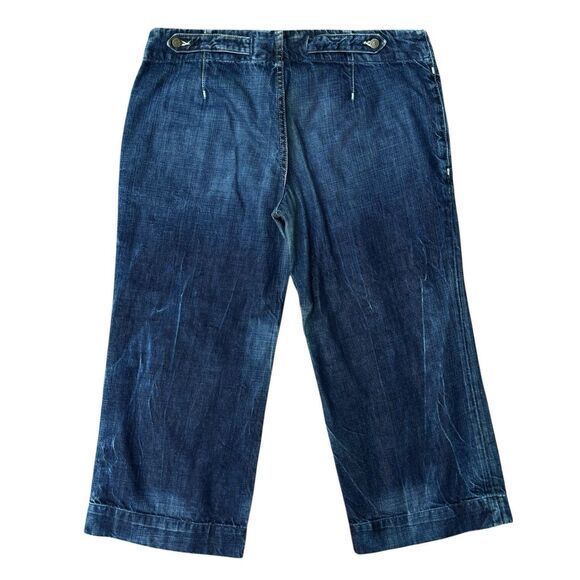 Citizens Of Humanity Baggy Wide Leg Dark Crop Jeans Size 31 Y2K Grunge Punk 90s - Picture 3 of 9